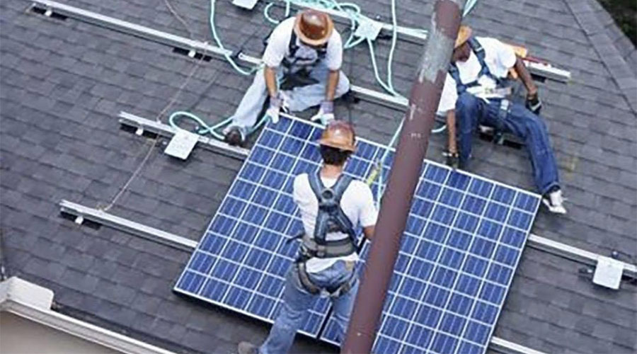 roofers doing installation of solar panels austin tx